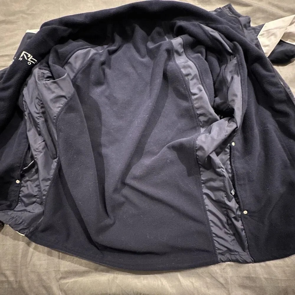 Vintage Reebok Hockey Reversible Windbreaker Jacket Fleece Lined Everblades Mens